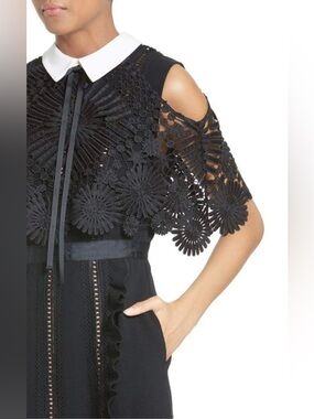 Self Portrait Elegant Black Lace Dress
